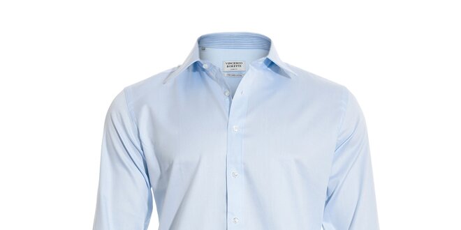 Pánská slim-fit košile Vincenzo Boretti v ledově modré barvě