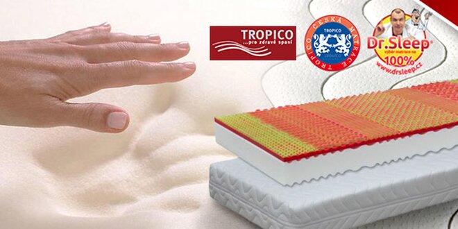 Doprodej: Ortopedické matrace Tropico Visco Baron s vrstvou paměťové pěny
