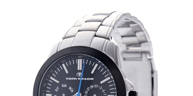 Pánské ocelové hodinky Tom Tailor s černým ciferníkem