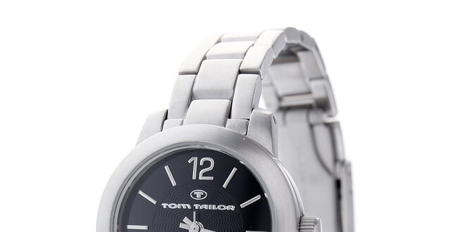 Dámské ocelové hodinky Tom Tailor s černým ciferníkem
