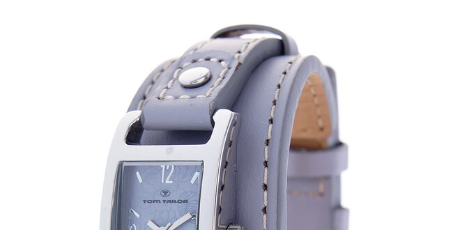 Dámské náramkové hodinky Tom Tailor se světle fialovým koženým řemínkem