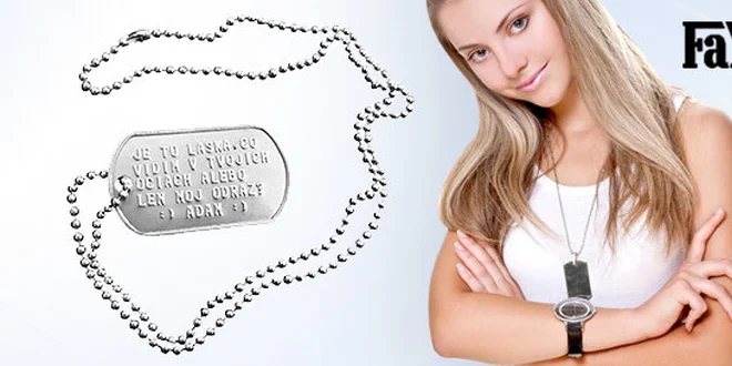 Vojenské známky s vlastným nápisom