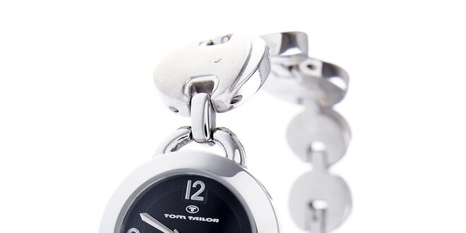 Dámské ocelové hodinky Tom Tailor s černým ciferníkem