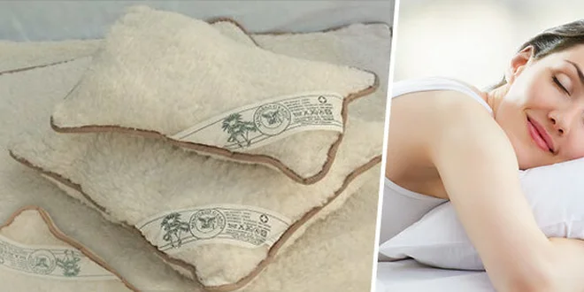 Deka a dva vankúše s ovčou vlnou