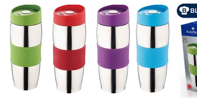 Pekný a praktický nerezový termohrnček