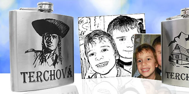 Nerezová ploskačka s vlastným gravírovaním