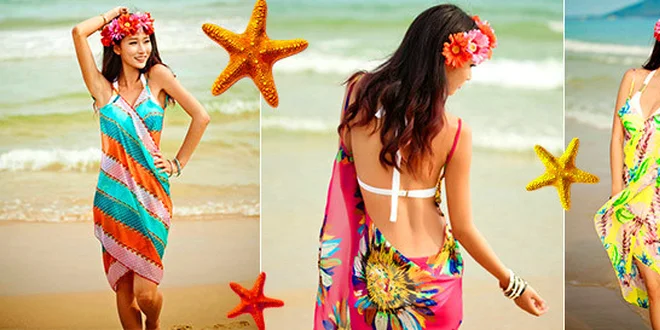K moru v nových trendy plážových šatách