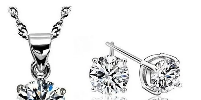 Zažiarte s 2-dielnym setom šperkov Crystal so Swarovski kryštáľmi len za 7,40 € vrátane poštovného