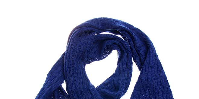 Dámská tmavě modrá pletená šála Fraas