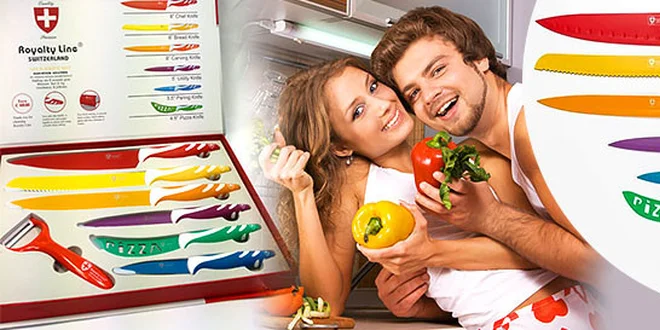 6-dielna sada nožov + škrabka