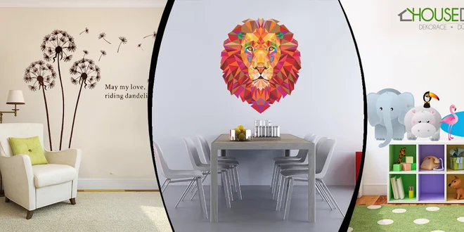 Veľký výber samolepiek na stenu. Exkluzívne designy, ktoré inde nenájdete.
