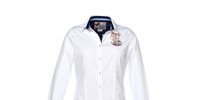 Dámská bílá košile s projmutým střihem M. Conte