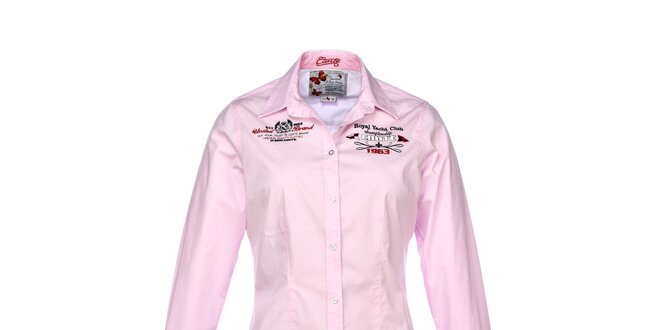 Dámská růžová košile s dlouhým rukávem M. Conte