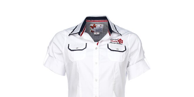 Dámská bílá sportovní košile s nášivkou M. Conte