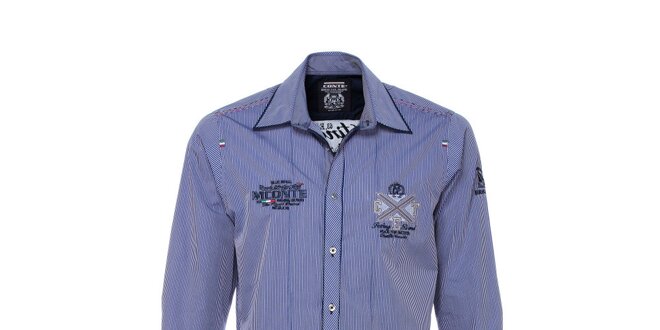 Pánská modře pruhovaná košile M. Conte