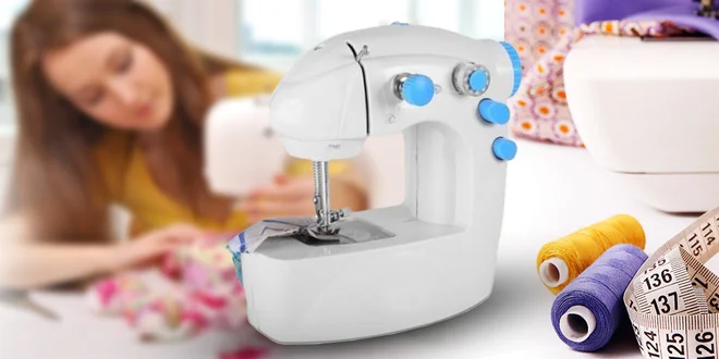 Kompaktný ľahký ručný šijací stroj