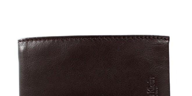 Pánská hnědá peněženka z kůže Calvin Klein