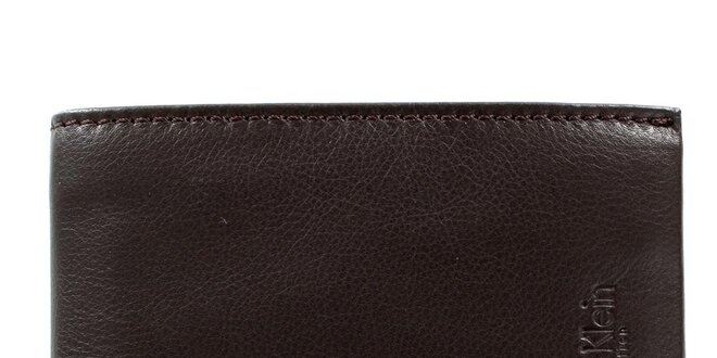 Pánská čtvercová hnědá peněženka z kůže Calvin Klein