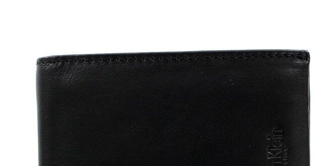 Pánská čtvercová černá peněženka z kůže Calvin Klein