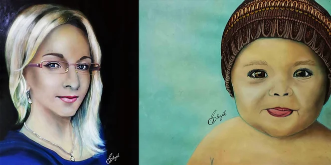 Umelecky maľovaný portrét