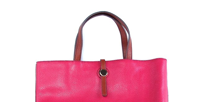 Dámská kožená kabelka s růžovým pruhem Belle & Bloom