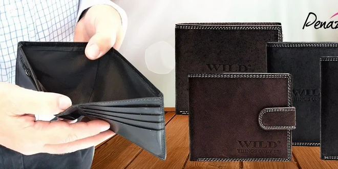 Značkové pánske kožené peňaženky