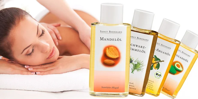 Prírodné oleje: arganový, mandľový, avokádový, rascový, sezamový