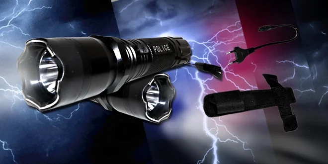 Policajná baterka s paralyzérom + kaser