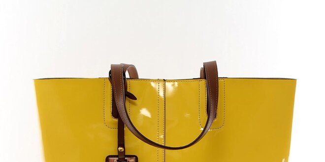 Dámská zářivě žlutá kabelka s vyjímatelnou kapsou Beverly Hills Polo Club
