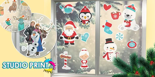Vianočné samolepky na okno