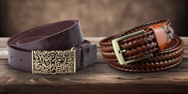 Dámske kožené opasky - výber z 2 typov