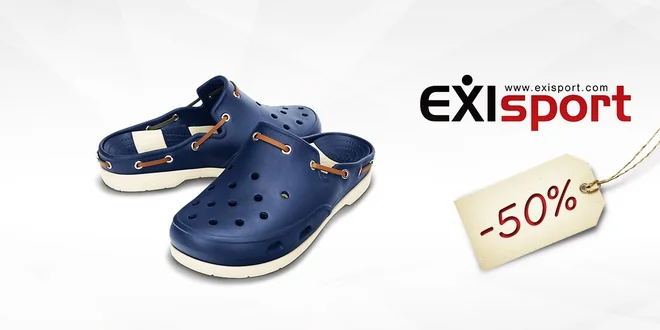 50 % zľava na obuv značka Crocs