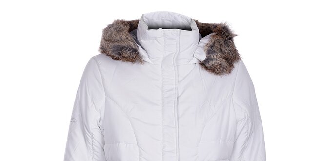 Dámská bílá zimní bunda Loap s kožíškem