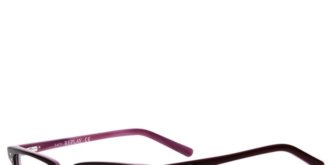 Pánské hranaté brýle Replay s kontrastním vnitřkem