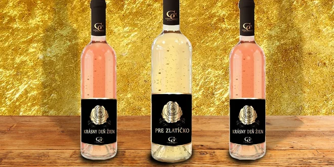 Víno s 23-karátovým zlatom Gold Rose - pekný darček pre vašu milú!