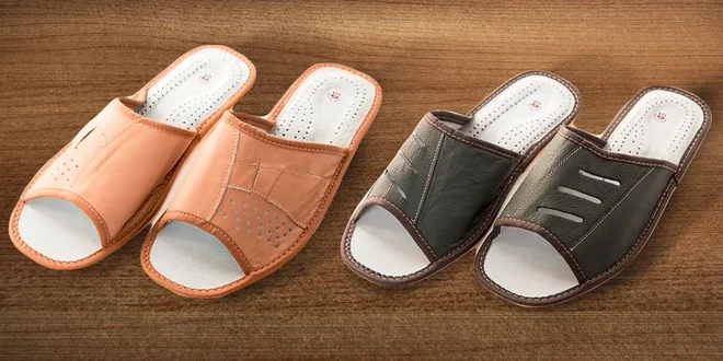 Pohodlné pánske papuče z eko kože