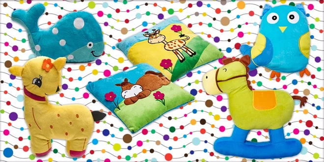 Detské tvarované vankúšiky s motívmi pre dievčatá aj chlapcov