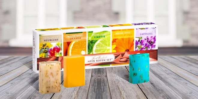 Darčekové balenie mydiel vlastnej výroby