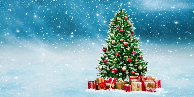 Ozdobený vianočný stromček - pripravený na darčeky!