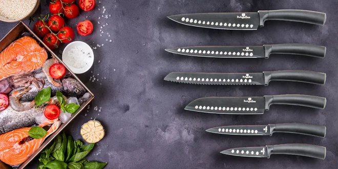 7-dielny set nožov s akrylovým stojanom