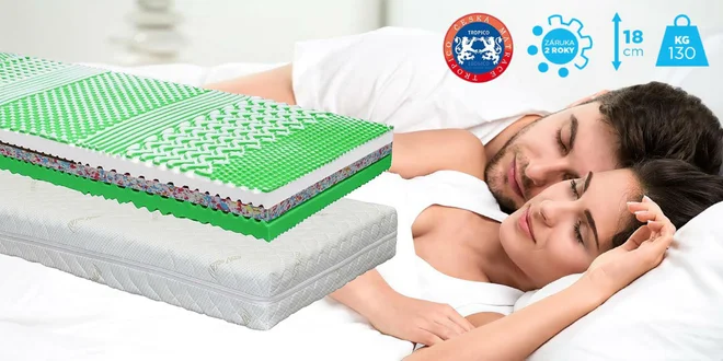 Matrace Visco Bio King. 1 + 1 zdarma na jednolôžka