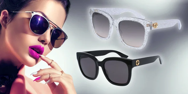 Elegantné celorámové slnečné okuliare Gucci