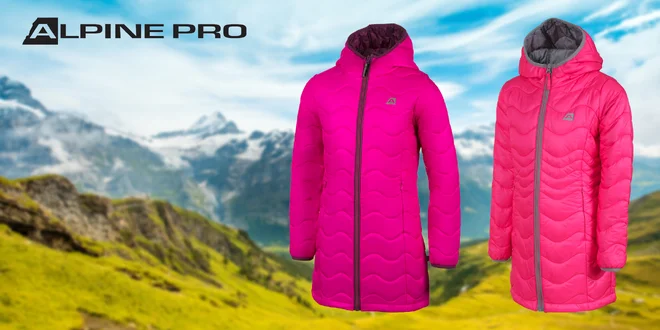 Zateplený dievčenský vodeodolný kabát