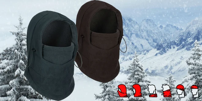 Multifunkčná hrejivá kapucňa s kožušinkou