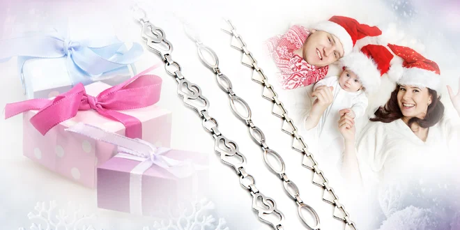 Set z chirurgickej ocele retiazka + náramok