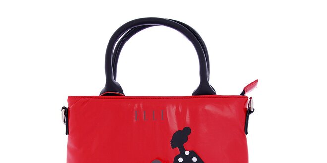 Dámská červená taška na iPad Elle s potiskem