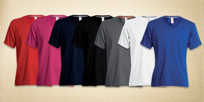 Klasické dámske tričko V-NECK s krátkym rukávom