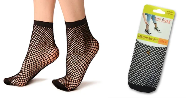5 párov dámskych sieťovaných ponožiek