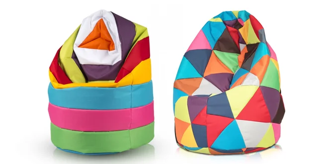 Sedacie vaky Mega - pásikavý alebo pepitový vzor