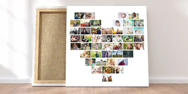 Jedinečný obraz vyskladaný z fotografií do tvaru srdca